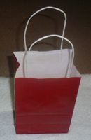 Red Paper Bags with Handle Medium 12/pack 5.5x3.5x8