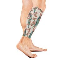 Anyangquji Peacock Tropical Japanese Flowers Sports Calf Compression Sleeve Strong Calf Support for Runners(1 Pair)