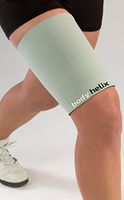 Body Helix Thigh Compression Sleeve - Full Thigh Helix Support Sleeves Wraps (Silver, Small)