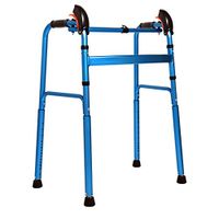 EGCLJ Aluminium Folding Walkers, Lightweight Height Adjustable Walker with Comfort Grip, Handicap Medical Walking Mobility Aid for Elderly