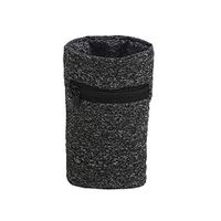 Wrist Wallet (Wristband) with Zipper - Wrist Wallet Pouch Fleece Zipper Running Travel Gym Safe Sport Wrist Wallet for Running, Walking, Basketball, Tennis, Hiking (Gray, 3"(L) x0.4"(W) x3.1"(H))
