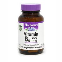 BlueBonnet Vitamin B-6 200 mg Vegetable Capsules, 90 Count (743715004320)