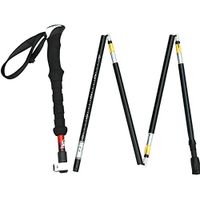 Qi Peng Crutches - Outdoor Folding Lock Trekking Pole Folding Telescopic Trekking Pole Trekking Poles Elderly Crutches Crutch (Color : Red)