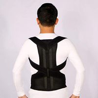 Physical Therapy Posture Brace for Men Or Women Sports Posture Corrector Spinal Support, Shoulder, and Neck Pain Relief,Black,L