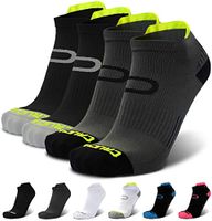 Ankle Compression Running Socks for Men & Women (2 Pairs) - Best Low Cut, No Show Athletic Socks with Heel Tab - Moisture Wicking, Arch Support Plantar Fasciitis Socks for Runners, Endurance, Cycling