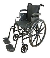 K3 Lightweight Folding Wheelchair Chair Detachable and Flip Back Desk Top Dual Axle Hemi Height Convertibility (16" Wheelchair)