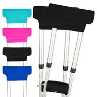 Vive Crutch Pads - Padding for Walking Arm Crutches - Universal Underarm Padded Forearm Handle Pillow Covers for Hand Grips - Soft Foam Armpit Bariatric Accessories for Adults, Kids (1 Black Pair)