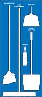 Accuform Clean & Sweep Store-Board, Max-Duty Aluminum Material, Blue Board, White Shadows