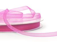 Ben Collection 1/4" X 50 Yard Plain Organza Ribbon Art & Sawing Craft Party Favor Gift Wrapping (Fuchsia)