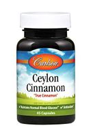 Carlson - Ceylon Cinnamon, 500 mg True Cinnamon, Healthy Blood Sugar, Antioxidant, 45 capsules