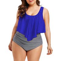 YunZyun Swimwear for Women Bikini, Women Plus Size Solid Bikini Set Brazilian Swimwear Beachwear Swimsuit Bathing Suit