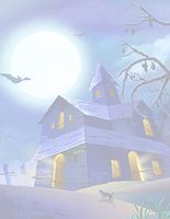 Halloween Haunted House Cat & Bats Stationery Printer Paper 26 Sheets