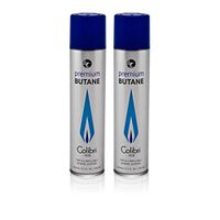 Colibri Premium Butane 300ml - 2 Pack+ Free Torch Lighter