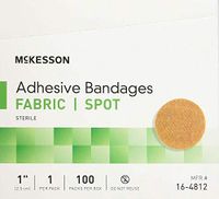 Spot Bandage Round 1 Adhesive Fabric - Box of 100 by Vetmed USA