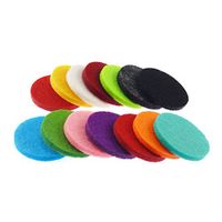 100PCS Round Essential Oil Diffuser Locket Necklace Refill Pads Thickened Washable Absorbent (25X25MM) 1 inch Diameter