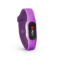 MyID Hive Medical ID - Store Medical Information for Free - Super Comfortable Silicone Material - Perfect for Those with Diabetes, Autism, Etc - Fits Kids & Adults - Black Pod (Purple M/L)