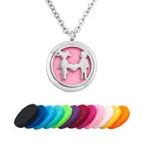 LoEnMe Jewelry Aromatherapy Essential Oil Diffuser Necklace Love Girl Boy Heart Locket Pendant Women Men Couple