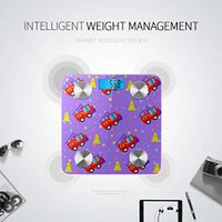 Bluetooth Weight Scales for People Cartoon Cute Transportation Fire Truck Scale Digital Weight Body Fat Composition Monitor Analyzer with Smartphone App for Body Management-396 Lbs
