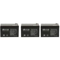 Universal Power Group 12V 12Ah F2 Currie eZip 650, E650, E-650 Electric Scooter Bike Battery - 3 Pack