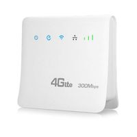 4G WiFi Router Unlocked 300Mbps 4G LTE CPE Mobile WiFi Wireless Router with SIM Card Slot & LAN Port Support SIM Card Network 32 WiFi Users