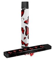Skin Decal Wrap 2 Pack for Juul Vapes Butterflies Red JUUL NOT INCLUDED