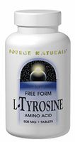 Source Naturals L-Tyrosine -Free Form POWDER Amino Acid Supplement - 100 Grams
