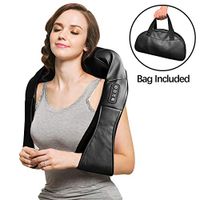 Neck and Shoulder Massager, Shiatsu Neck & Back Massager with Heat, 3D Deep Tissue Kneading Electric Massage Machine for Feet, Legs, Body Muscle Pain Relief, Home, Office & Car Use