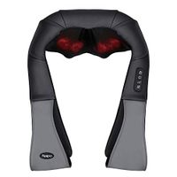 Naipo Neck and Shoulder Massager Shiatsu Back Massagers Massage Machine with Optional Heat, Intensity Adjustable and 3D Deep Tissue Kneading Relax Muscle, Office Car Home Use