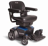 New GO CHAIR Pride Mobility Travel Electric Powerchair + 18AH Batteries Upgrade (Sapphire Blue)