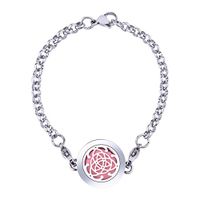 20mm Celtic Knot Aromatherapy Essential Oil Diffuser Locket Bracelet Leather Band with 12 Color Pads