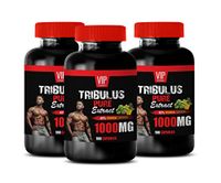 Workout Supplements for Men Testosterone - TRIBULUS Pure Extract 1000MG - tribulus Estrogen Blocker - 3 Bottles 300 Capsules