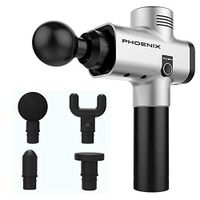 Hand held Deep Muscle Fascia Massage Gun, Cordless Rechargeable Deep Tissue Massager&Muscle Portable Massage Device Massage Body Relax Tools for 4 Massage Head
