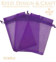 150 Pcs Purple 4x6 Sheer Drawstring Organza Bags Jewelry Pouches Wedding Party Favor Gift Bags Gift Bags Candy Bags [Kyezi Design and Craft]