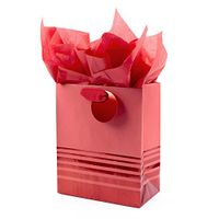 Hallmark 5WDB2115 gift-wrap-bags, Medium Red Stripes