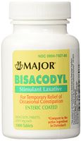 Bisacodyl 5MG Generic for Dulcolax Laxative Coated Tablets 2 Bottles of 1000