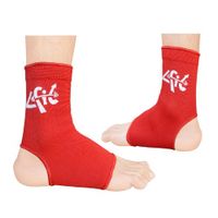 4Fit Elasticated Ankle Foot Brace Support Pain Injury Relief Leg & Foot (red, medium)