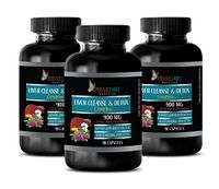 Liver Vitamin suppliments - Liver Cleanse & Detox Complex 900 MG - Extra Strength Formula - Dandelion Root Milk Thistle Capsules - 3 Bottles 270 Capsules