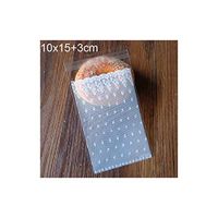50pcs White lace Self Adhesive Party Bakery Bread Plastic Cookies Bags Gift Cellophane Bags Candy Bags,Size2 Medium