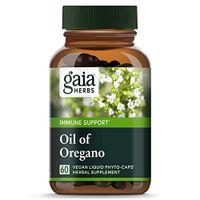 Gaia Herbs, Oil of Oregano, Immune and Intestinal Support, Vegan Liquid Capsules, 60 Count.