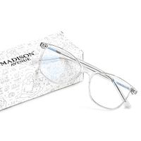Madison Avenue Blue Light Blocking Glasses Anti Eyestrain UV Glare Blue Light Glasses for Women TV Phone Computer Gaming Eyeglasses (Clear)