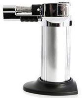 Katzs® Tornado Jet Cigarette Cigar Torch Gun (Silver Table Top Torch)
