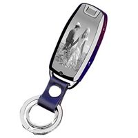 Customize Picture LighteUSB Electronic Arc Lighter Mini Keychain Flashlight Daddy's Gift (Black, 4.33IN*1.18IN*0.51IN)