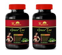 Heart Cleanse - Green Tea Leaf Extract - Natural ANTIOXIDANTS - Weight Loss Energy - Green Tea Loose Leaf - 2 Bottles (120 Capsules)