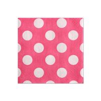 Unique Pink with White Polka Dots Beverage Napkins