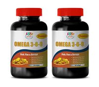 Heart Health Dietary Supplement - Omega 3 6 9 Premium (Fish Flax Borage) - Omega 3 6 9 Complex - 2 Bottles 240 Softgels