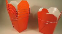 Orange Chinese Take-Out (Favor) Boxes - 100 Count