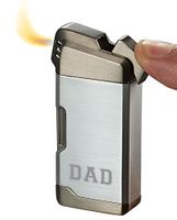 Personalized Visol Soft Flame Pipe Lighter - Fathers Day Gift with Engraved Dad (Silver)
