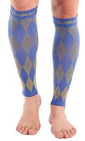 Doc Miller Premium Calf Compression Sleeve 1 Pair 20-30mmHg Graduated Support for Sports Running Circulation Recovery Shin Splints Varicose Veins (Yellow.Blue, Large)