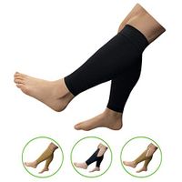 HealthyNees Shin 20-30 mmHg Compression Extra Wide Big Calf Leg Plus Size Sleeve (Black, 3X-Large)