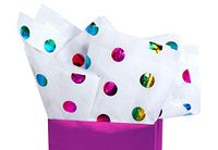 Shiny ~ Metallic Hot Spots Gift Wrapping Tissue Paper for Art DIY Crafts in Bulk # 425~10 Large Sheets Size 20" x 30"